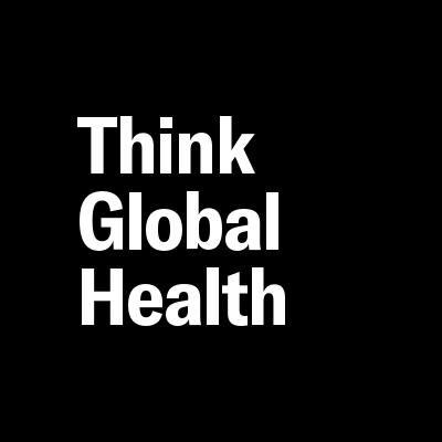 White bold text on a black background reads "Think Global Health," part of the ReSurge Press initiative.